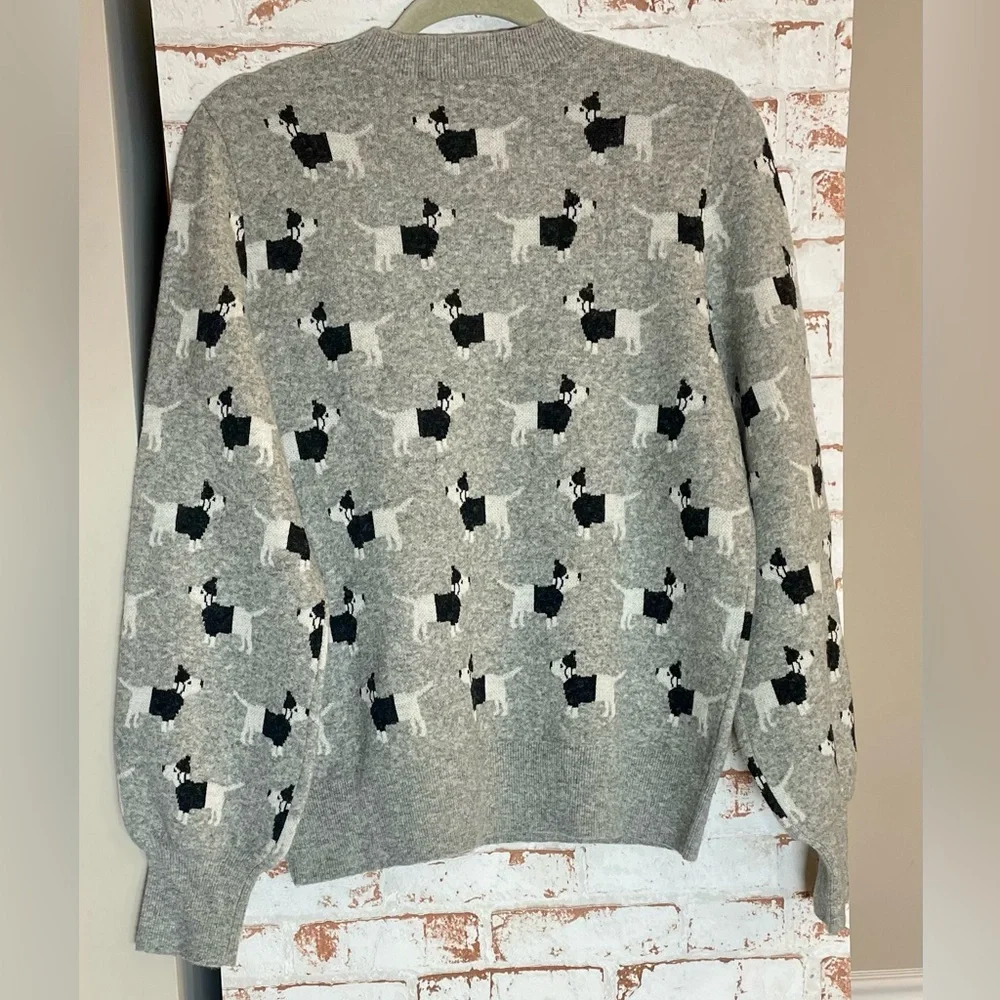 NWT kate spade Wool Claude Sweater with Dachsund Pattern Size M